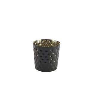 Non Food Company RVS frietpresentatiebakje zwart geham 8,5cm 420ml