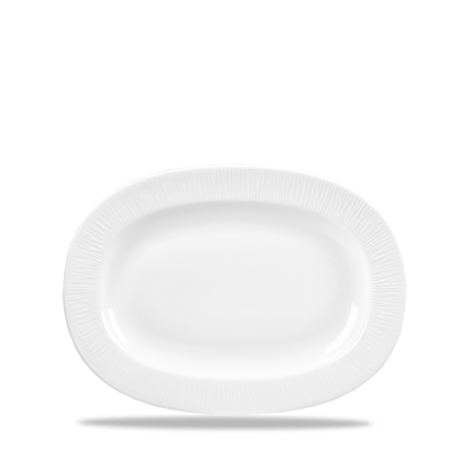 Churchill Servies Horeca Kwaliteit DISCONTINUED Bamboo Oval Dish Small Rimmed 20cm 12/box