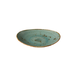 Q Authentic Servies Horeca Kwaliteit Ovaal bord reactive blue 21,5 x 19 cm