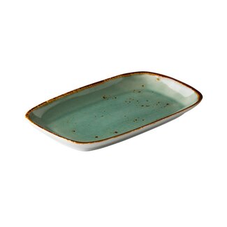 Q Authentic Servies Horeca Kwaliteit Rechthoekig bord reactive blue 24,7 x 15,4 cm