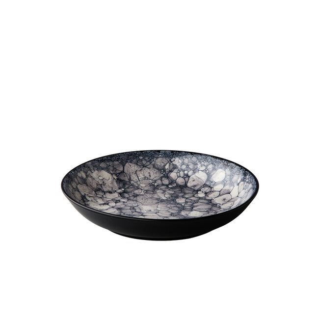 Q Authentic Servies Horeca Kwaliteit Diep Bord Bubble Zwart 21 cm 6/box