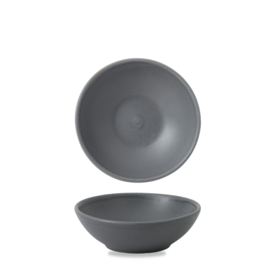 Churchill Churchill Nourish | Seattle Grey Contour Shallow Bowl 13x4.2cm