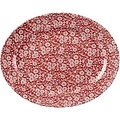 Churchill Servies Horeca Kwaliteit Victorian Calico Cranberry Classic Oval Bord 36.5cm