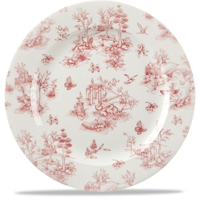Churchill Servies Horeca Kwaliteit Toile Cranberry Profile Bord 30.5cm