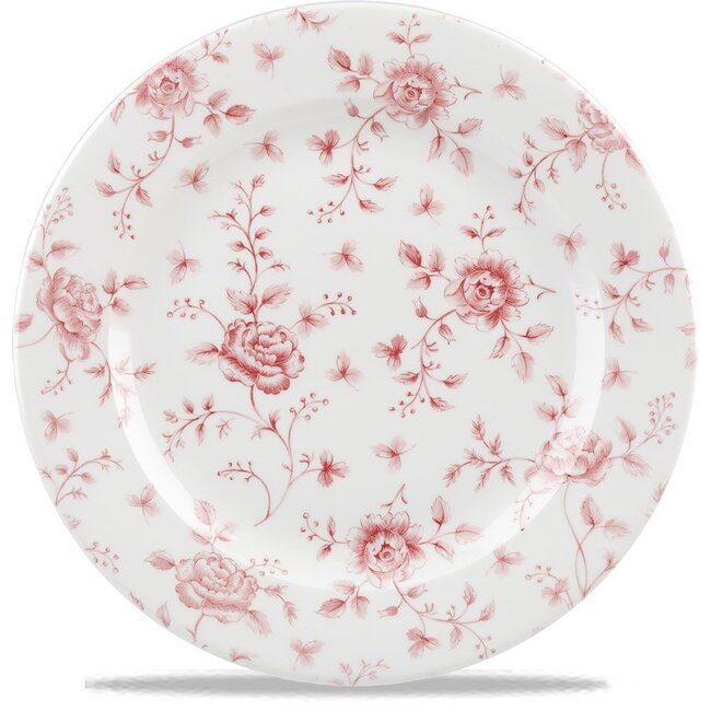 Churchill Servies Horeca Kwaliteit Rose Chintz Cranberry Profile Plate 30cm 6/box