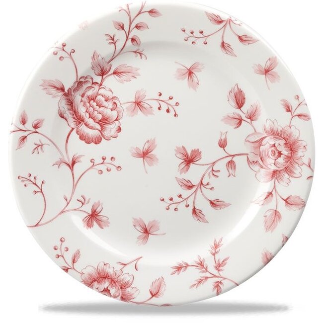 Churchill Servies Horeca Kwaliteit Rose Chintz Cranberry Profile Plate 17cm 6/box