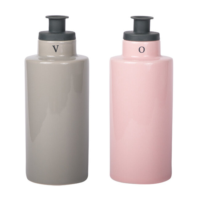 Non Food Company Oil & Vinegar with silicone pourer grey/pink 240 ml