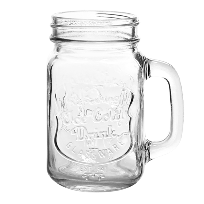 Non Food Company DISCONTINUED Drinking Jar 'Ice Cold Drink' 473ml 6/box