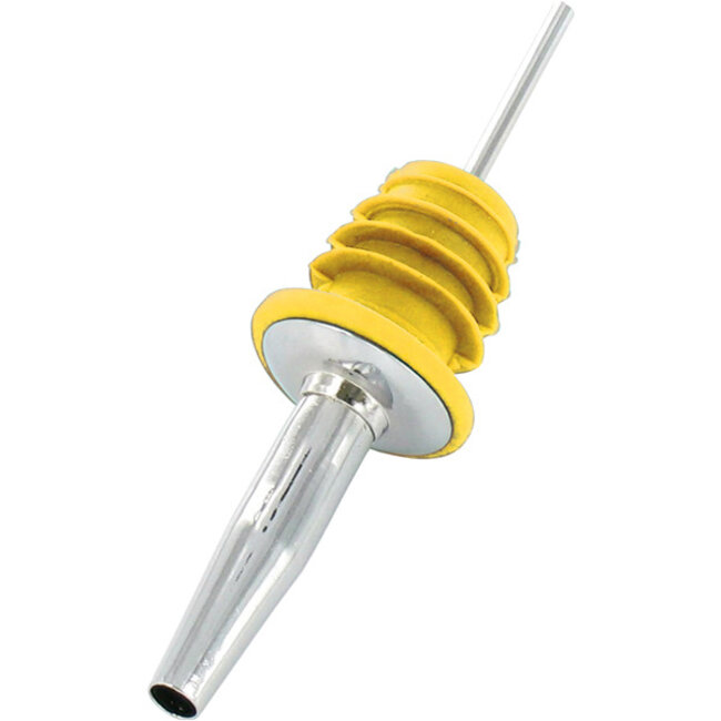Non Food Company Metal Pourer with soft rubber cork yellow 12/box