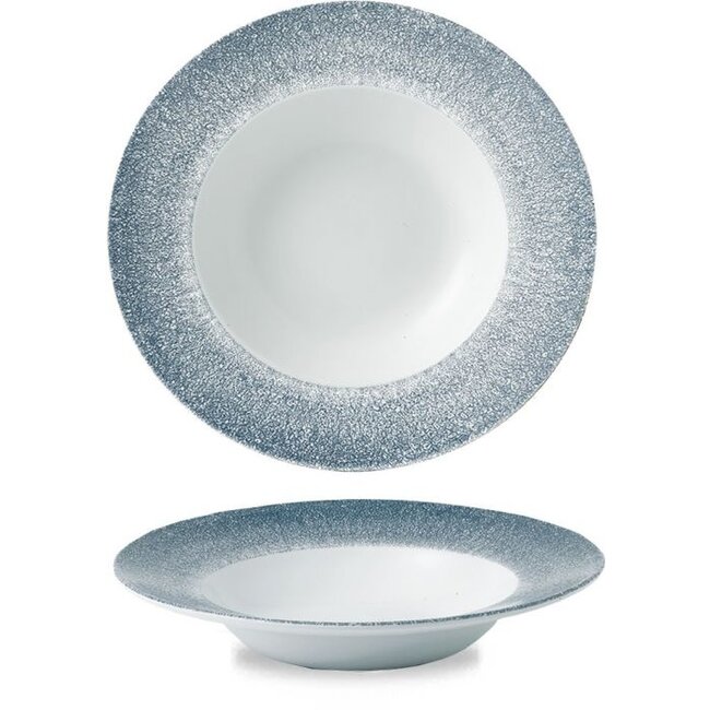 Churchill Servies Horeca Kwaliteit Raku Topaz Blue Profile Wide Rim Bowl Large 28cm 12/box