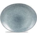 Churchill Servies Horeca Kwaliteit Raku Topaz Blue Orbit Oval Coupe Bord 25.5cm