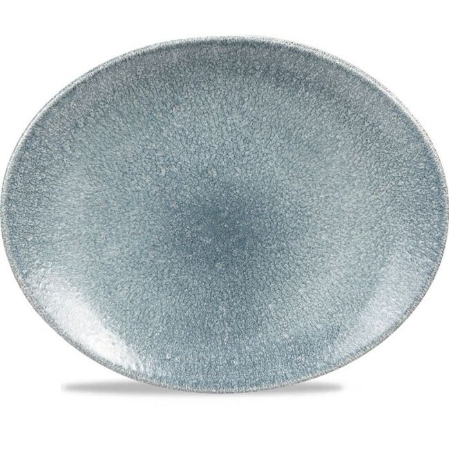 Churchill Servies Horeca Kwaliteit Raku Topaz Blue Orbit Oval Coupe Plate 25cm 12/box