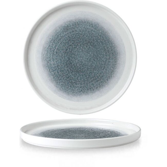 Churchill Servies Horeca Kwaliteit Raku Topaz Blue Walled Plate 26 cm 6/box