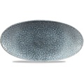 Churchill Servies Horeca Kwaliteit Raku Topaz Blue Oval Chefs Bord 30x15cm