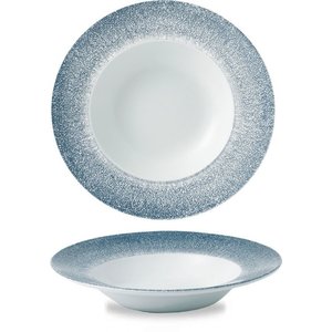 Churchill Servies Horeca Kwaliteit Raku Topaz Blue Profile Wide Rim Bowl Med 23.88cm