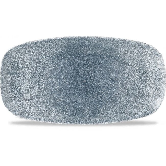 Churchill Servies Horeca Kwaliteit Raku Topaz Blue Chefs Oblong Plate 35.5 x 18.9cm 6/box