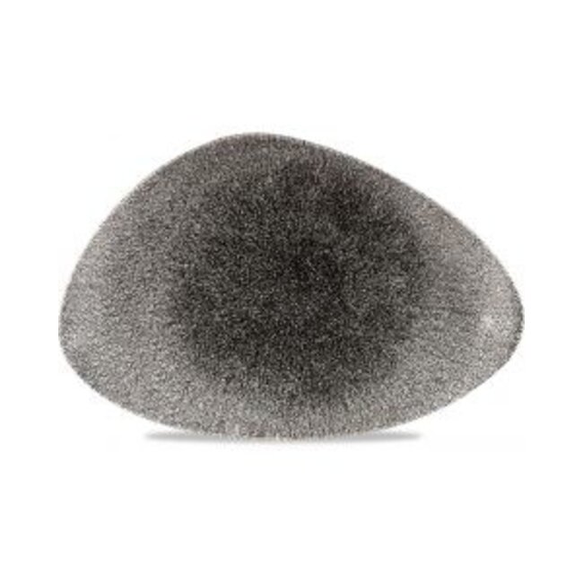 Churchill Servies Horeca Kwaliteit Raku Quartz Black Triangle Chefs Plate 35.5 x 18.8cm 6/box