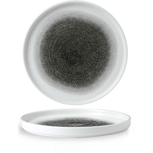 Churchill Servies Horeca Kwaliteit Raku Quartz Black Walled Plate 26cm 6/box