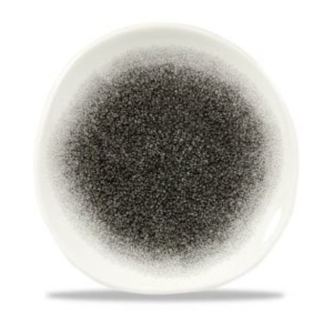 Churchill Servies Horeca Kwaliteit Raku Quartz Black Round Trace Plate 18.6cm 12/box