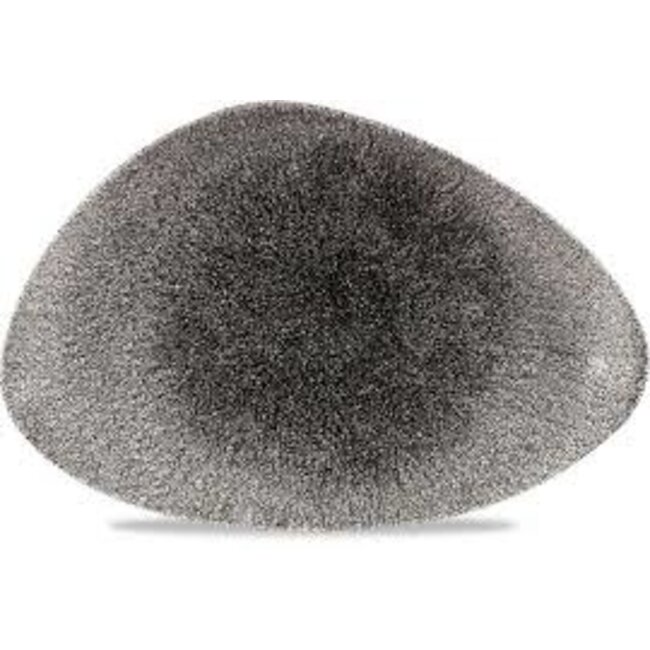 Churchill Servies Horeca Kwaliteit Raku Quartz Black Triangle Chefs Plate 30.4 x 20.5cm 6/box