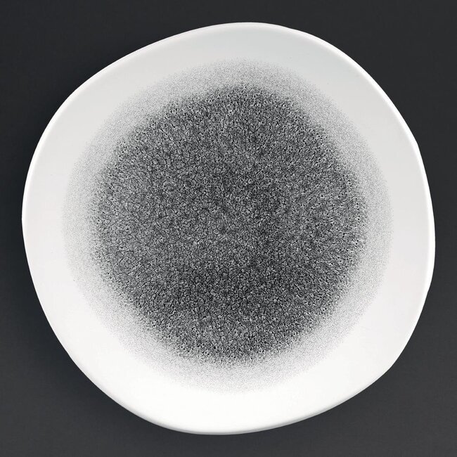 Churchill Servies Horeca Kwaliteit Raku Quartz Black Round Trace Plate 26.4cm 12/box