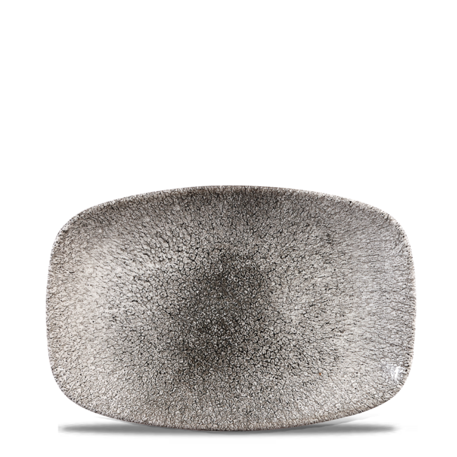 Churchill Servies Horeca Kwaliteit Raku Quartz Black Chefs Oblong Plate 23.7 x 15.7cm 12/box