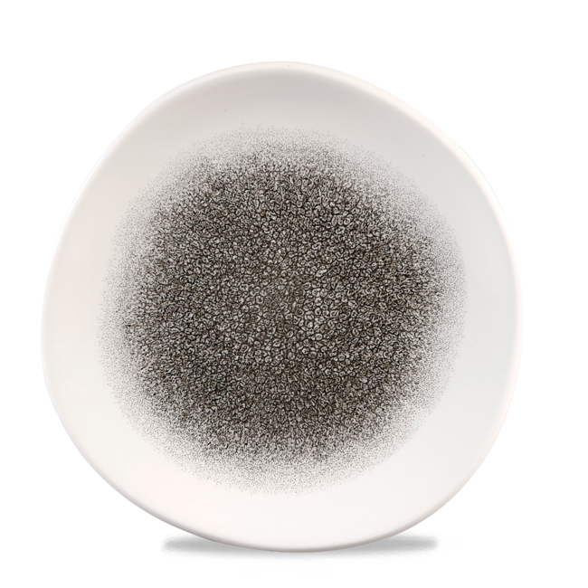Churchill Servies Horeca Kwaliteit Raku Quartz Black Round Trace Plate 21cm 12/box