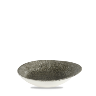 Churchill Servies Horeca Kwaliteit Raku Quartz Black Round Round Dish 18.5x16.6cm
