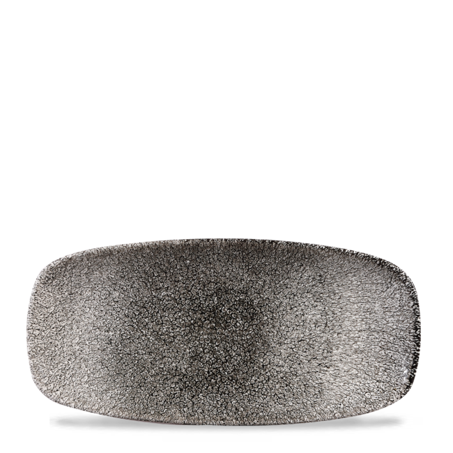 Churchill Servies Horeca Kwaliteit Raku Quartz Black Chefs Oblong Plate 26.9 x 12.7cm 12/box