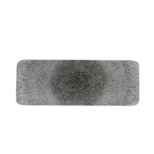 Churchill Servies Horeca Kwaliteit Raku Quartz Black Rect Tile 37.6 x 14cm 4/box