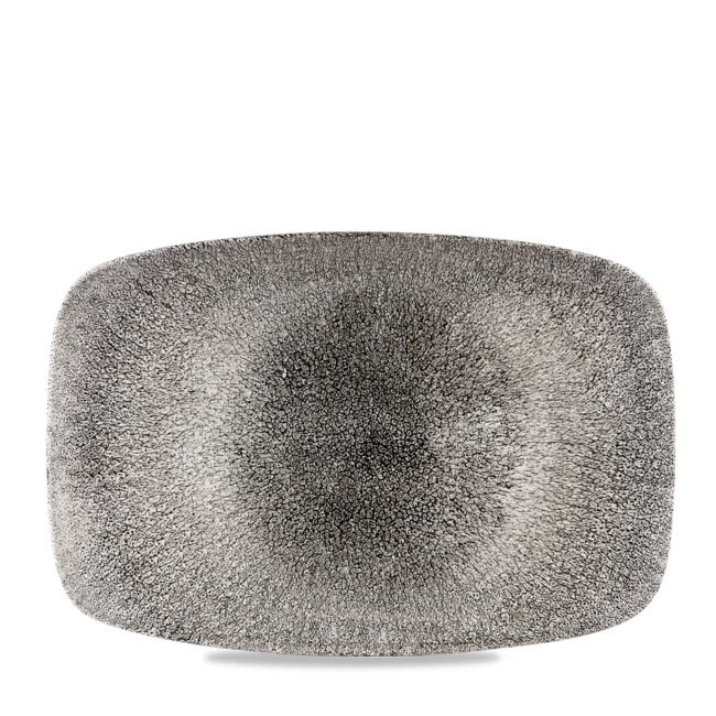 Churchill Servies Horeca Kwaliteit Raku Quartz Black Oblong Platter 34.4 x 23.4cm 23.5cm 6/box