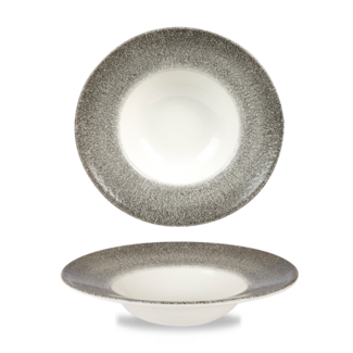 Churchill Servies Horeca Kwaliteit Raku Quartz Black Profile Wide Rim Bowl Med 23.88cm