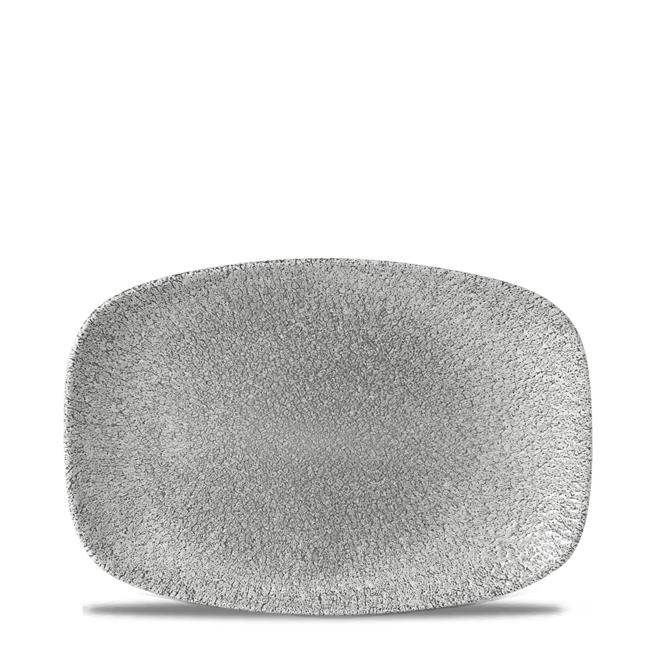 Churchill Servies Horeca Kwaliteit Raku Jasper Grey Chefs Oblong Plate 23.7 x 15.7cm 12/box