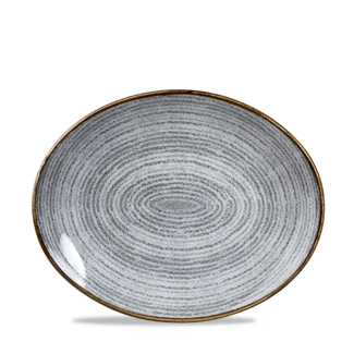 Churchill Servies Horeca Kwaliteit Studio Prints Stone Grey Orbit Oval Coupe Bord 27cm