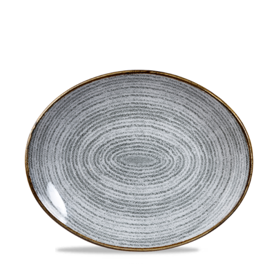 Churchill Servies Horeca Kwaliteit Studio Prints Stone Grey Orbit Oval Coupe Bord 27cm