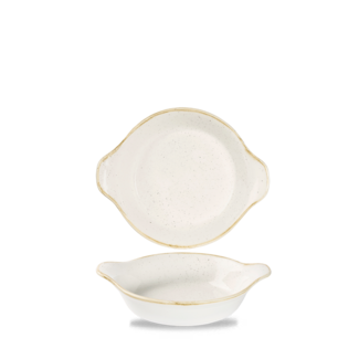 Churchill Servies Horeca Kwaliteit Stonecast Barley White Large Round Eared Dish 17.5 x 21.5cm