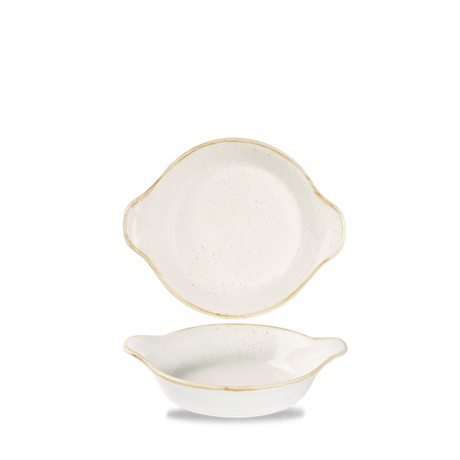 Churchill Servies Horeca Kwaliteit Stonecast Barley White Large Round Eared Dish 17.5 x 21.5cm