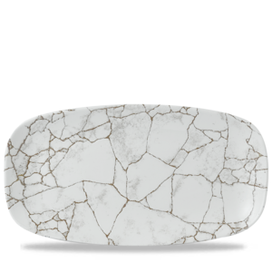 Churchill Servies Horeca Kwaliteit Studio Prints Kintsugi Agate Grey Chefs Oblong Bord 35,5x1