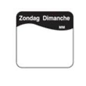 Daymark Vol. oplosbare sticker zondag 25 mm 500/rol