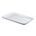 Non Food Company Emaille foodplateau wit/blauw 30,5 x 23,5 cm
