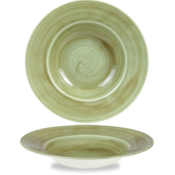 Churchill Servies Horeca Kwaliteit Stonecast Patina Burnished Green Profile Wide Rim Bowl 28cm