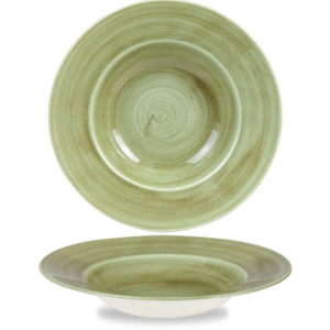 Churchill Servies Horeca Kwaliteit Stonecast Patina Burnished Green Profile Wide Rim Bowl 28cm