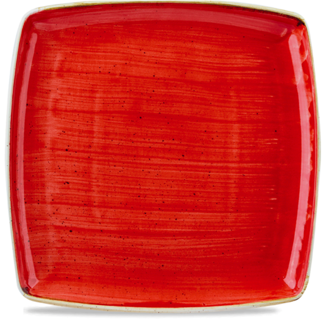 Churchill Servies Horeca Kwaliteit Stonecast Berry Red Deep Square Plate 26cm 6/box