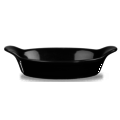 Churchill Servies Horeca Kwaliteit Metallic Black Small Round Eared Dish 15x18cm