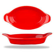 Churchill Servies Horeca Kwaliteit Churchill Studio Prints | Red Inter Oval Eared Dish 23.2x12.5cm