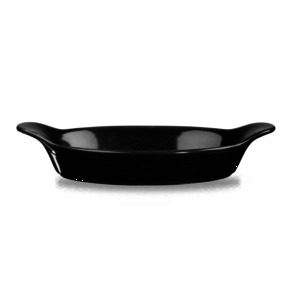 Churchill Servies Horeca Kwaliteit Metallic Black Intermediate Oval Eared Dish 23.2x12.5cm