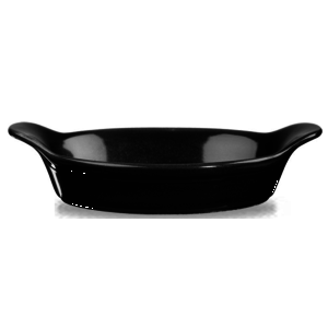 Churchill Servies Horeca Kwaliteit Metallic Black Large Round Eared Dish 18cm