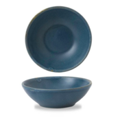 Churchill Churchill Nourish | Oslo Blue Contour Shallow Bowl 13x4.2cm