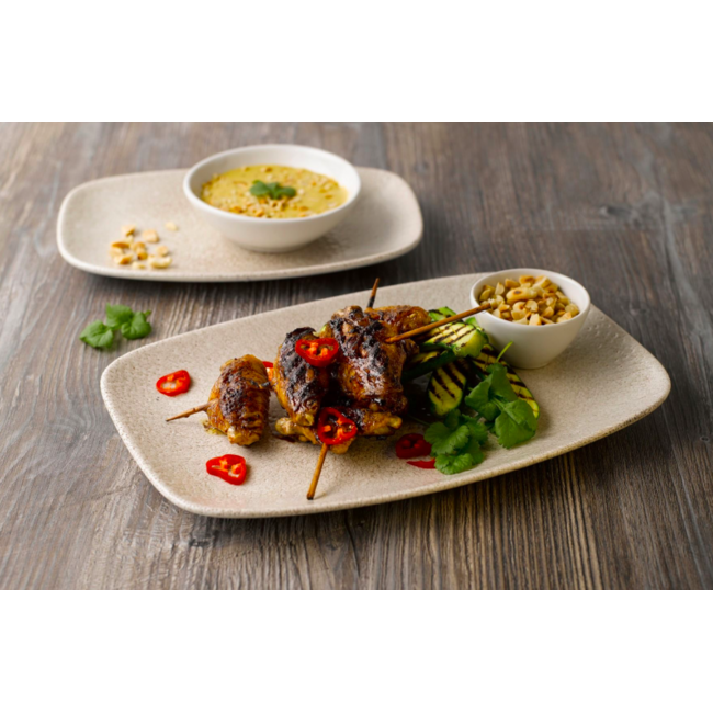 Churchill Servies Horeca Kwaliteit Raku Agate Grey Oblong Chefs Plate 12 X 7 4/5" 6/box