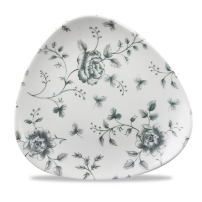 Churchill Servies Horeca Kwaliteit Churchill Studio Prints | Rose Chintz Grey Lotus Triangle Bord 19.2cm